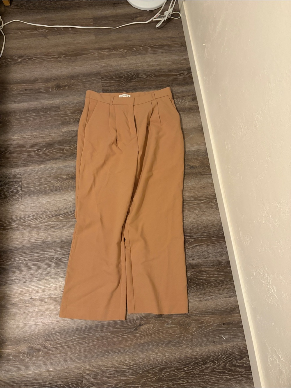 Abercrombie & Fitch Camel Wide-Leg Trousers